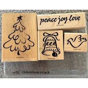 Stampin Up Christmas Peace Rubber Stamp Set
